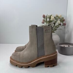 Sorel Joan Now Waterproof Chelsea Boot Omega Taupe Women's 7 Tried On